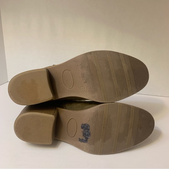 Merona Western Ankle High Wood Stacked Western Cowgirl Heeled Booties Size 7.5 - Picture 7 of 10